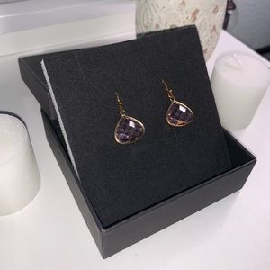 Purple Gem Earrings